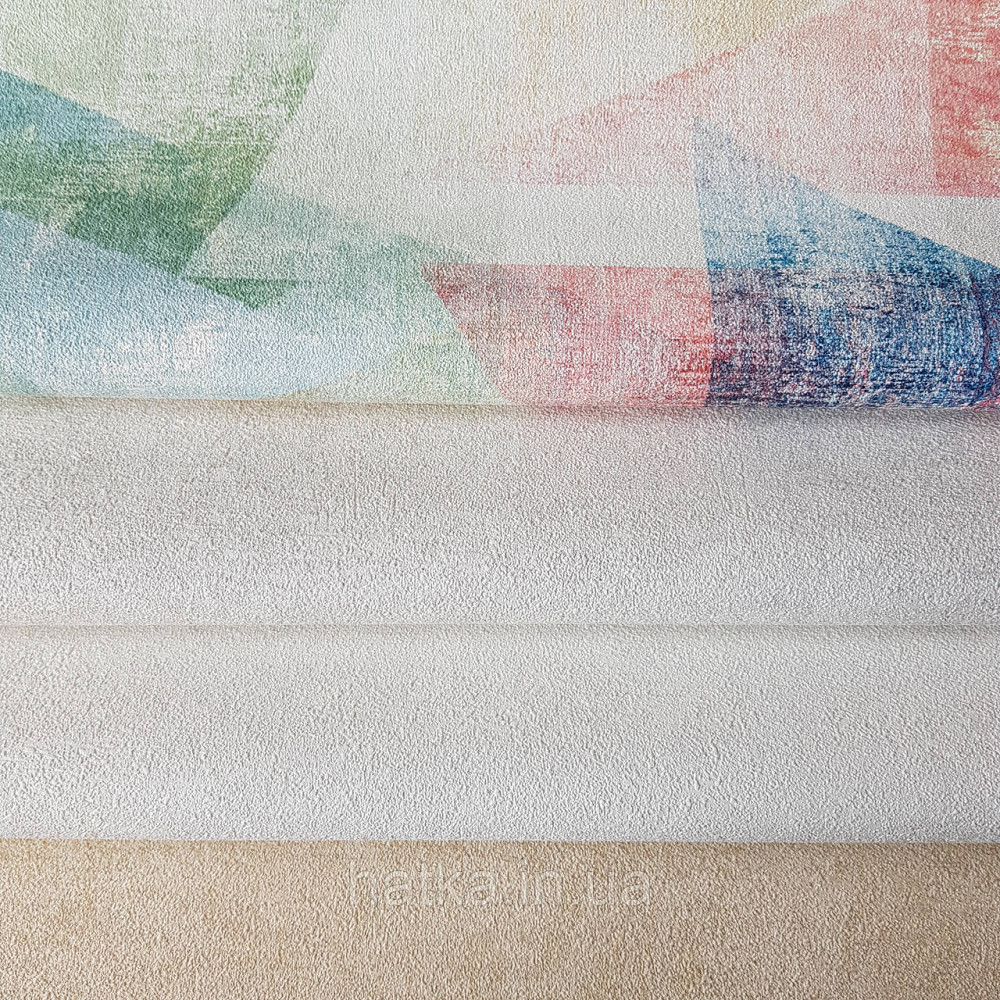 Шпалери вінілові на флізелін Rasch Linares 0.53х10 геометрія абстракція фігури червоні сині жовті 617979 Київ - фото 3