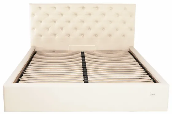 Кровать Двуспальная Coventry Comfort 160 х 200 см Fly 2207 С подъемным механизмом и нишей для белья Бежевый Киев