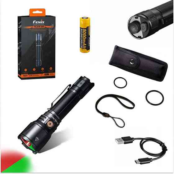 Ручний тактичний ліхтар Fenix TK20R V2.0 3000лм заряджання через Type-C (Чорний) Київ