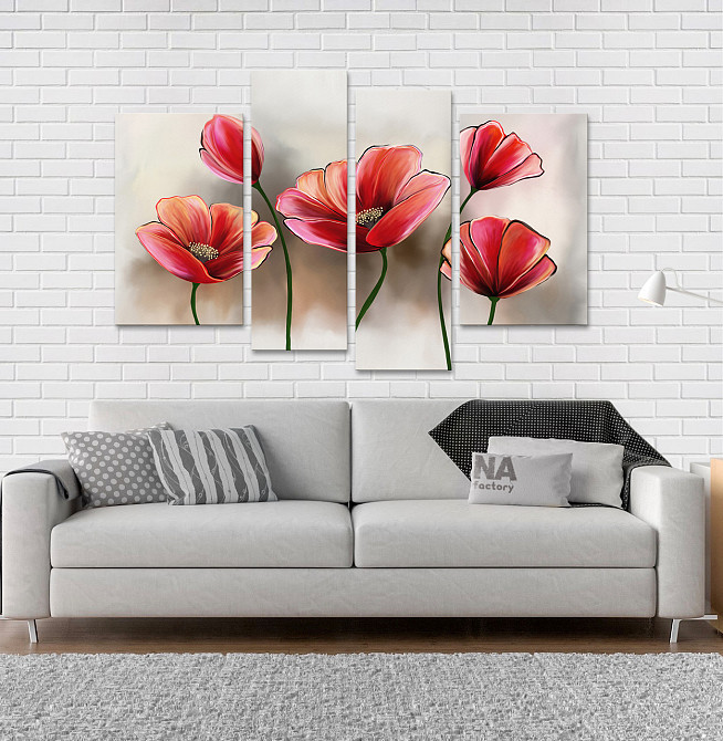 Модульная картина Абстракция Маки Art-117_4 Киев - изображение 2