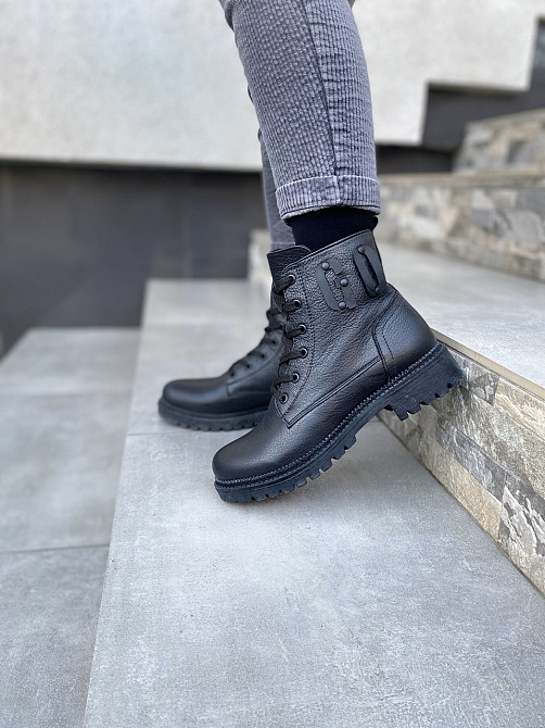 teona Черевики жіночі TEONA чорні натуральна шкіра зима 36р. (2794) Коломыя - изображение 1