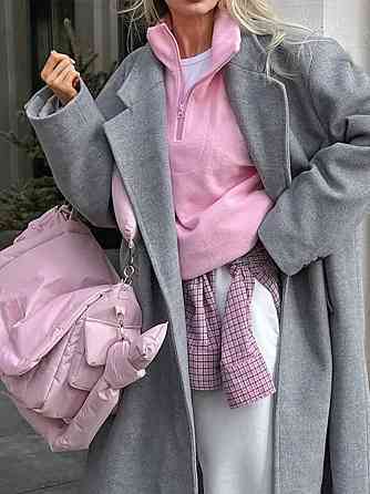 Жіноча тепла оверсайз кофта з блискавкою фліс двосторонній Одеса