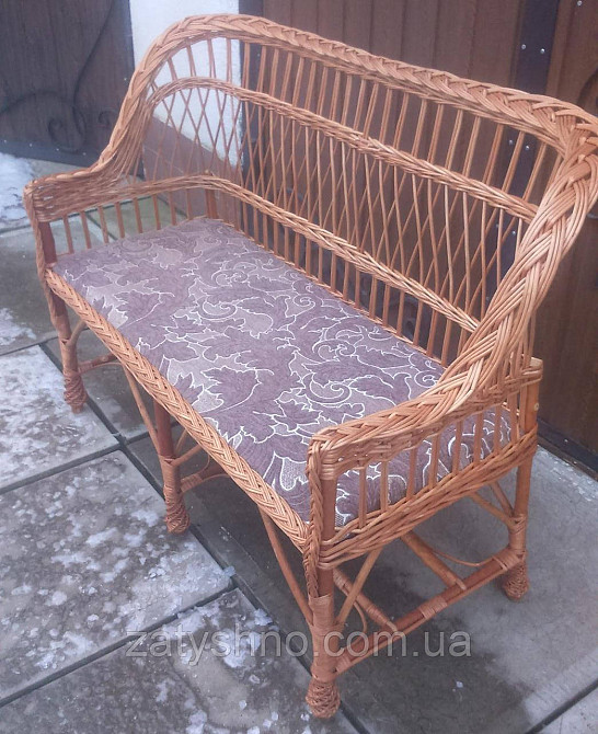 Зручний плетений диван для дачі Київ - фото 3