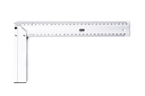 Угольник строительный (алюминиевый) 400мм СИЛА Ровно - изображение 1