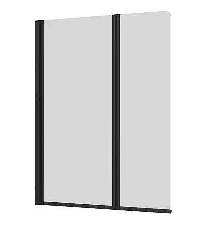 Скляна шторка для ванни AVKO Glass RDY19 60+40x140 см Black матова перегородка для ванної Київ