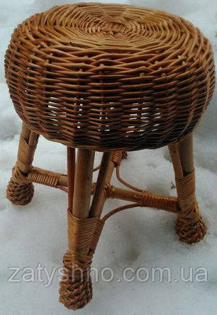 Пуфік-табурет із лози плетений Київ - фото 2