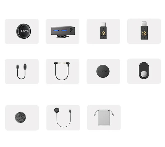 Мікрофон бездротовий з ШІ для телефону/камери Type-C Lightning Boya BOYALINK 3-04 SBR Київ - фото 6