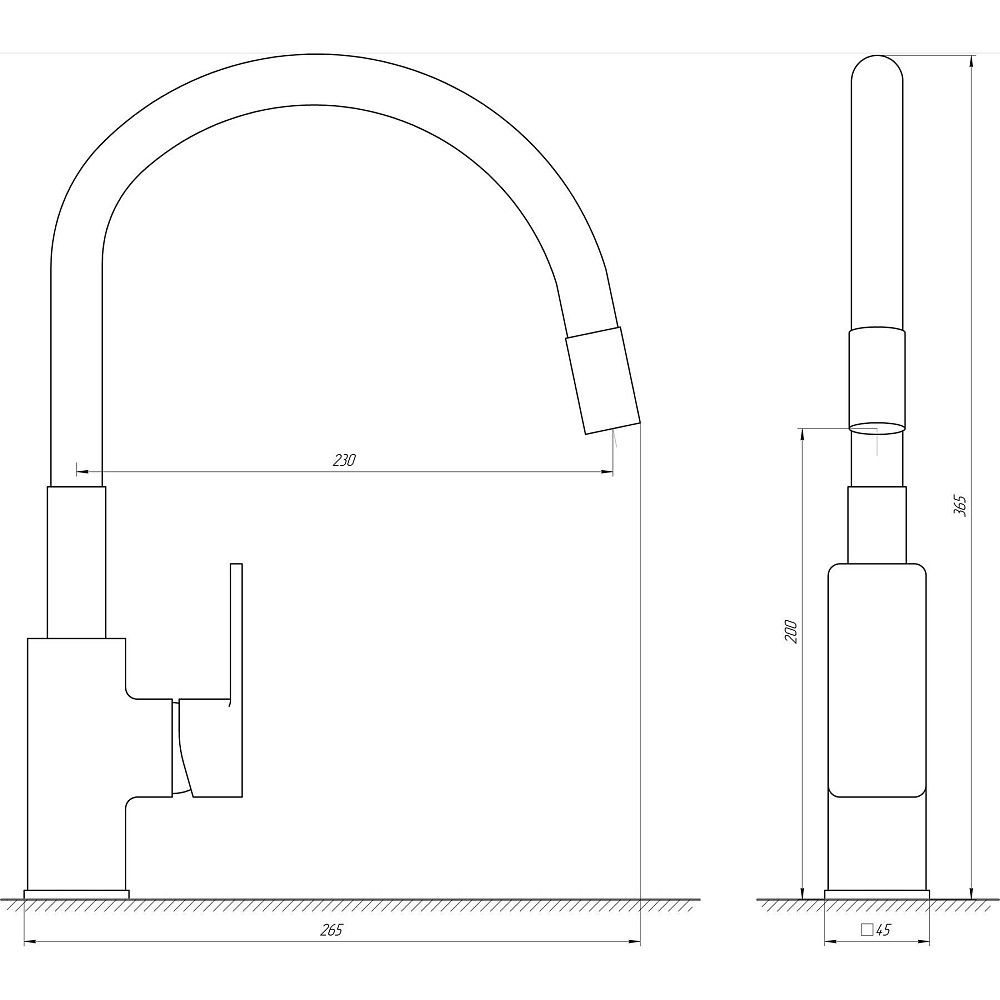 Змішувач для кухні Globus Lux Milano GLM-203LR-1-ONIX Тернопіль - фото 6