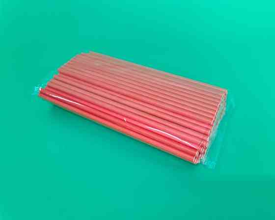 Соломка паперова трубочка 100шт помаранчева (1 шт) Харків