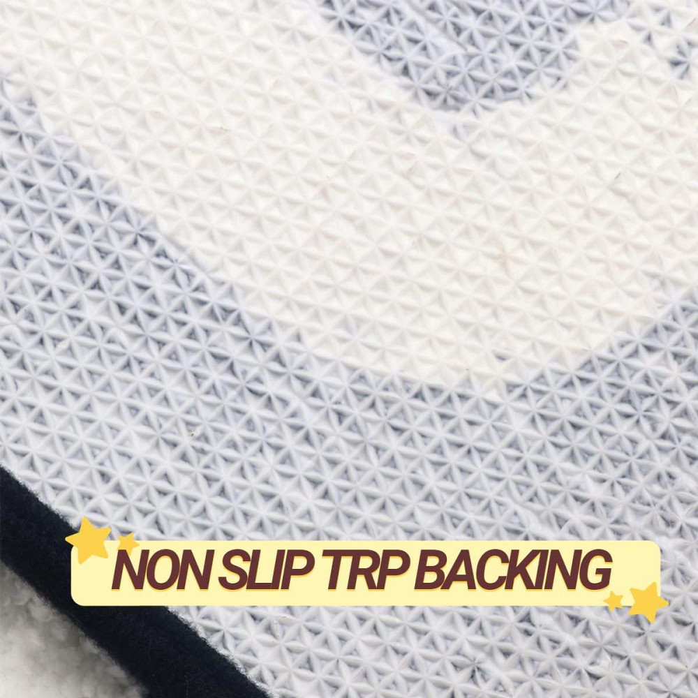 Ультрам'який килимок для ванної Aquarius мікрофібра з антиковзкою гумовою основою 45х60 см Чорний з білим Буча - фото 4