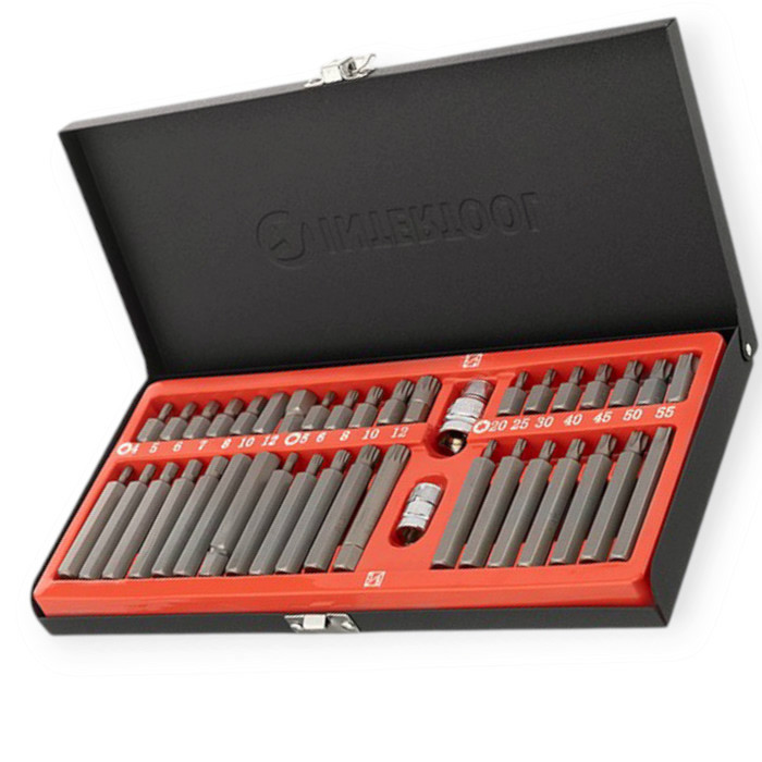 Набір біт 10мм з переходом. 1/2", 3/8" TORX, HEX, SPLINE 40 шт, S2 (мет. бокс) Storm Мукачево - фото 1