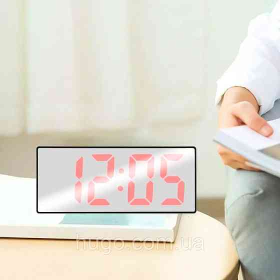 Электронные часы с зеркальным дисплеем,от USB + термометр,VST-898-4,Красный SBR Киев