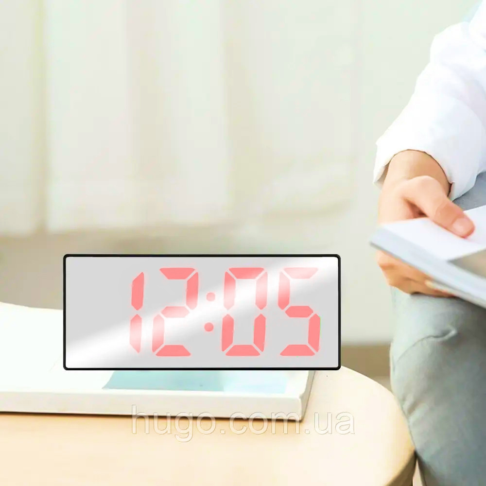 Электронные часы с зеркальным дисплеем,от USB + термометр,VST-898-4,Красный SBR Киев - изображение 4