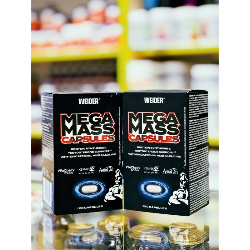 Стимулятор росту м'язів Weider Mega Mass Сapsules 120 caps Луцьк - фото 4