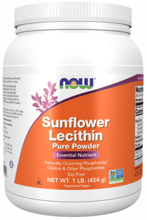 Лецитин подсолнечный Now Foods Sunflower Lecithin Pure Powder 1lb 454g Киев