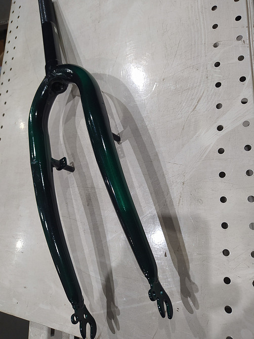 Вилка велосипедная жесткая (с креплением V-brake, 22) (зеленая) Мукачево - изображение 1