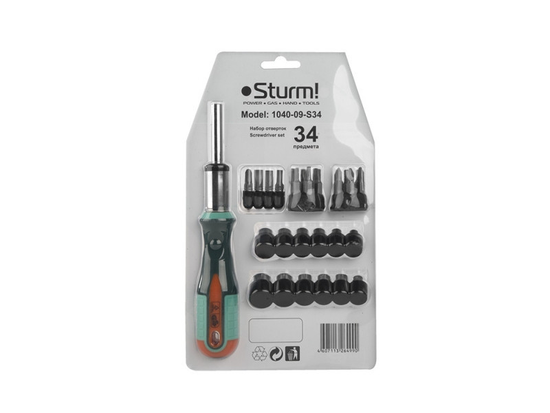 Викрутка з насадками Sturm, 34 шт. 1040-09-S34 (зчитувати опис) Рівне - фото 2