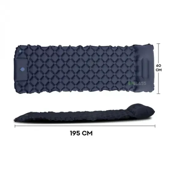 Туристический надувной матрас Каремат с подушкой со встроенным насосом 60 см на 190 см. Outdoor Sleeping Коломия