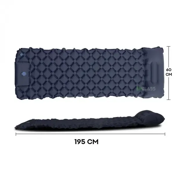 Туристический надувной матрас Каремат с подушкой со встроенным насосом 60 см на 190 см. Outdoor Sleeping Коломия - фото 4