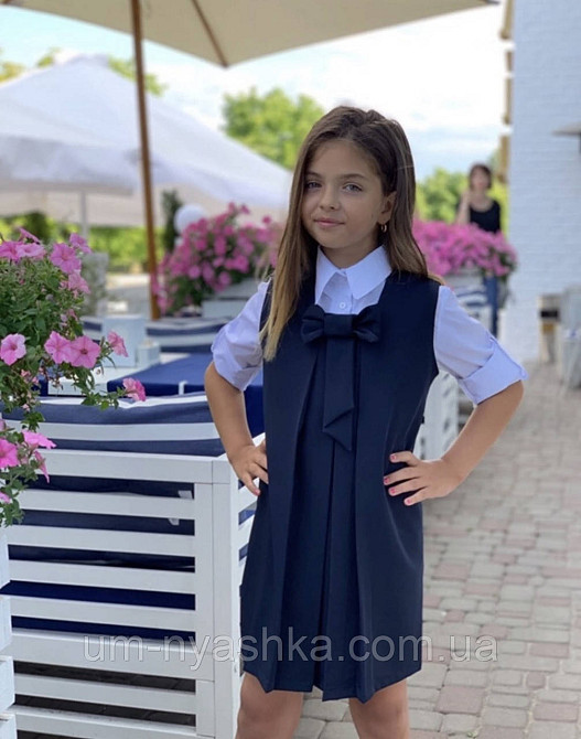 Сарафан школьный темно-синий 140-146 Кривой Рог - изображение 2