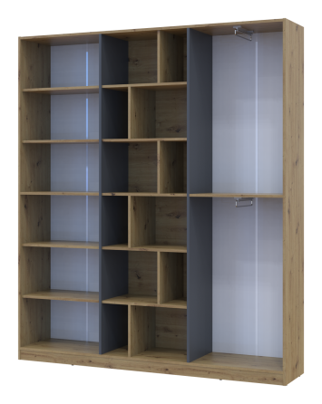 Шкаф для одежды Doros Морган Дуб Артизан/Графит ДСП 180х38.5х210 DRS-011611 (42001256) Львов