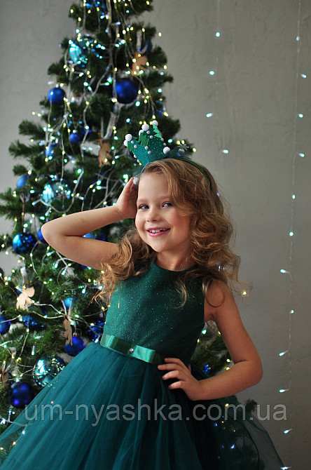 Изумрудное нарядное платье на девочку Зеленое платье елочка Кривой Рог - изображение 6