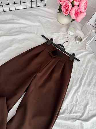 Жіночі базові штани на липучці турецька костюмка Шоколад, 46/48 Одеса