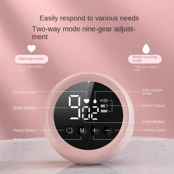 Электрический молокоотсос Hands-Free с бутылочкой 180 мл, 9 режимов, USB, массажный режим, без BPA Киев
