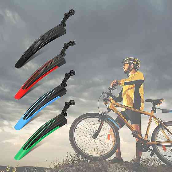 Велосипедні крила комплект голубі велокрила бризковики для велосипеда ударостійкий пластик Київ