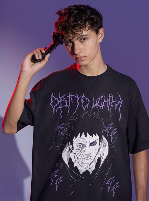 Футболка аниме Наруто оверсайз (S/M/L) Черний AnimeJ0846 Днепр - изображение 3