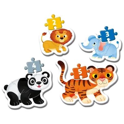 Пазл Clementoni 4 в 1 Wild Animals, серия My First Puzzles (20810) Винница - изображение 2