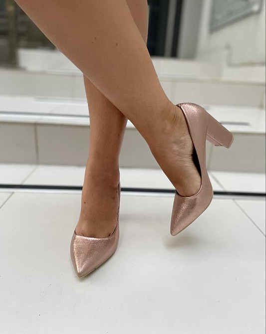 Comer Туфлі жіночі COMER шампань еко-шкіра каблук 8см 39р (3224) Коломия - фото 6