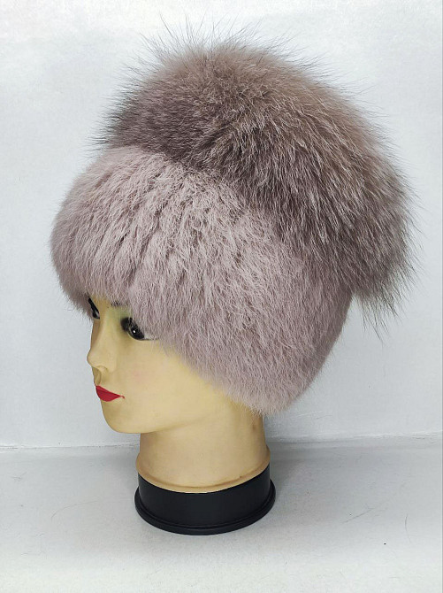 Шапка хутряна жіноча кубанка Ажеліка Пудровий Харків - фото 2