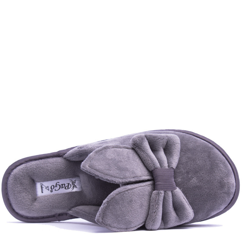 Капці жіночі закриті PaGo "Зайчики" сірий велюр Одеса - фото 4