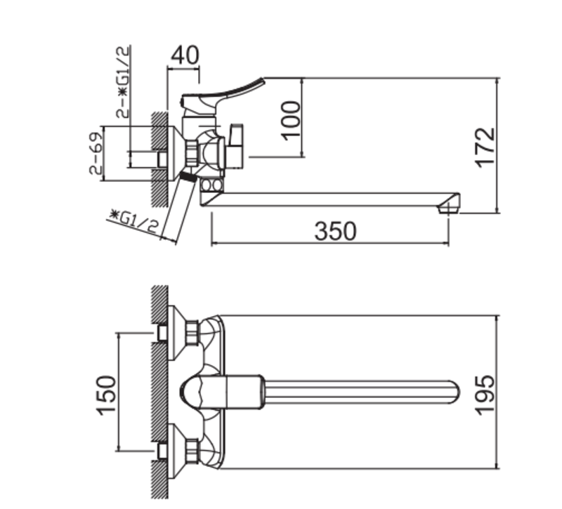 Змішувач для ванни HAIBA BOLERO 006 EURO   ( HB9577 ) 22424 Харків - фото 8