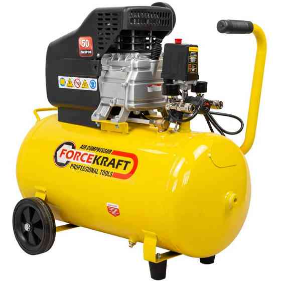 Компрессор поршневой с прямым приводом (1.5 кВт, 8 бар, ресивер 50л, 206л/м, 2850 об/мин, 220В, медная обмотка электродвигателя) Одесса