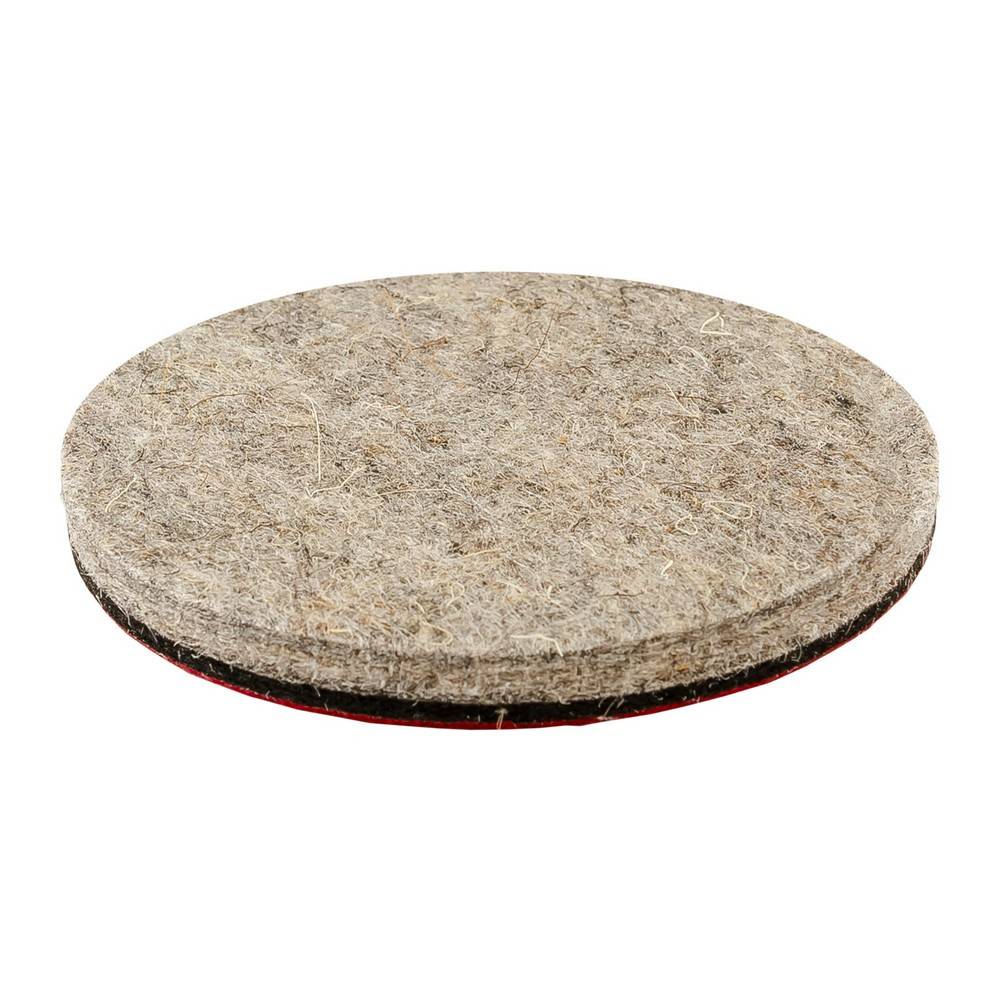 Круг полірувальний MASTERTOOL на липучці з натуральної повсті жорсткий вологостійкий 6 мм Ø 100 мм набір 5 шт 08-9610 Коломыя - изображение 1