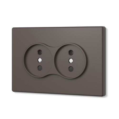 Розетка подвійна б/з мокко VIDEX NOTA (VF-NT-SK2-BR) Житомир