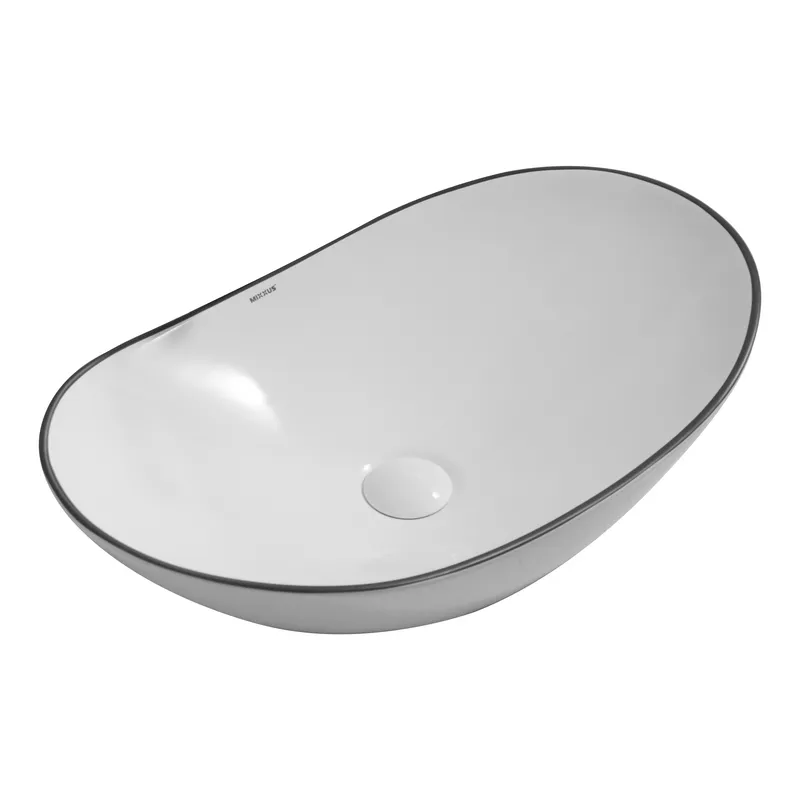 Раковина накладна Mixxus Premium WAVE-0105 EDGE BLACK 620х360х160mm   ( MP6556 ) 35467 Харьков - изображение 1