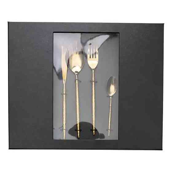 Набір столових приборів золото на 6 персон 24 предмети ложки, виделки, ножі Золото HP-20-15 Коломия
