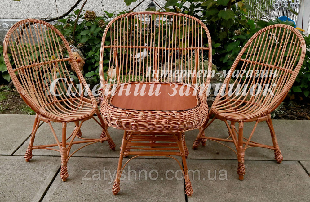 Комплект меблів із лози на вулицю Київ - фото 1