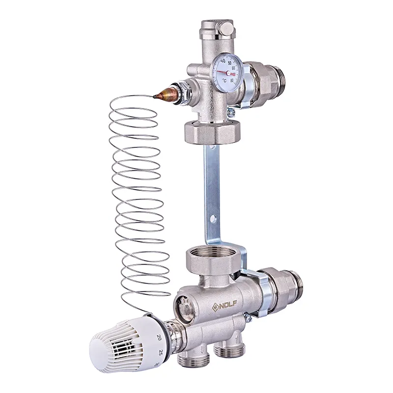 Змішувальний вузол для колекторів Nolf NF.2001-1'' з нижнім підключенням (без насоса) (NF3015) Київ - фото 1