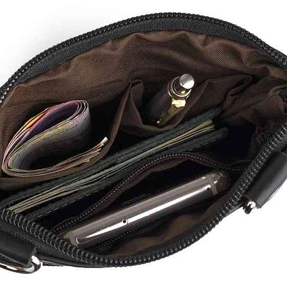 Сумка чоловіча компактних розмірів Чорний (Vintage) Київ