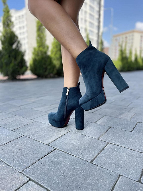 Жіночі туфлі STILLETA зелені екозамша каблук 13 см (D1715-A917-4) 37р.39р. Коломия - фото 10