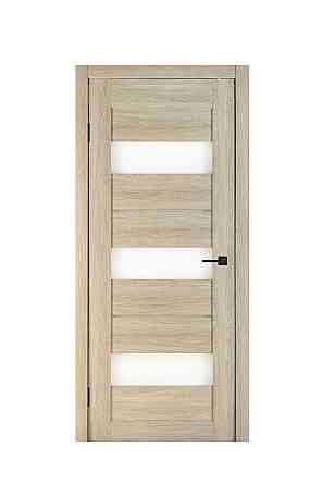 Дверь Реликт Трес Дуб Grey + Сатиновое стекло 60*200 см Дверное полотно для дома Межкомнатная дверь Киев