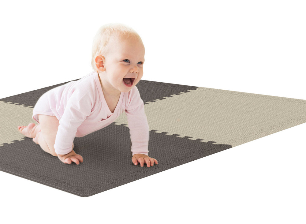 Мат-пазл Hop-Sport EVA 1см HS-A010PM - 4 частин бежево-коричневий Київ - фото 4