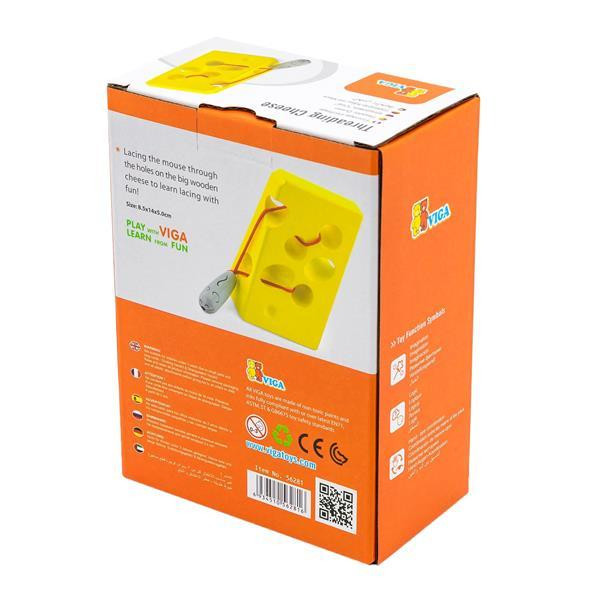 Дерев'яна шнурівка Viga Toys Сир (56281) Харків - фото 3