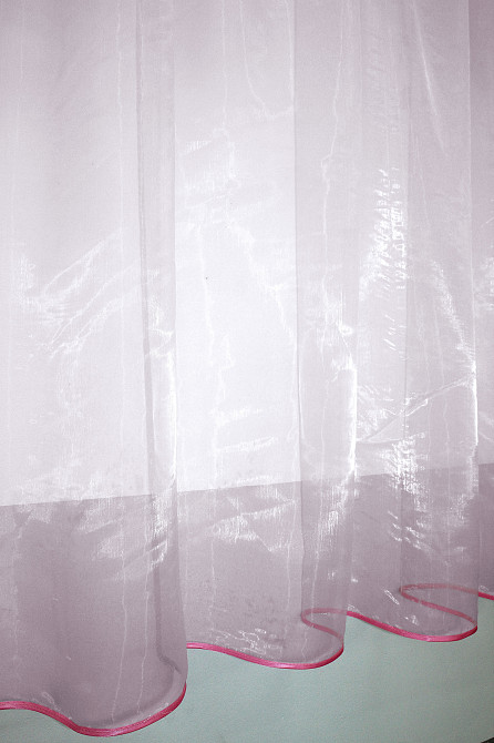 Кухонная занавеска (270х170см) на кухню, балкон цвет розовый с белым 00к 59-379 Киев - изображение 4