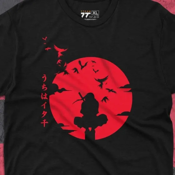 Футболка мужская с принтом Наруто Ітачі Учіха 2 Размер 48 Anime0291 Днепр