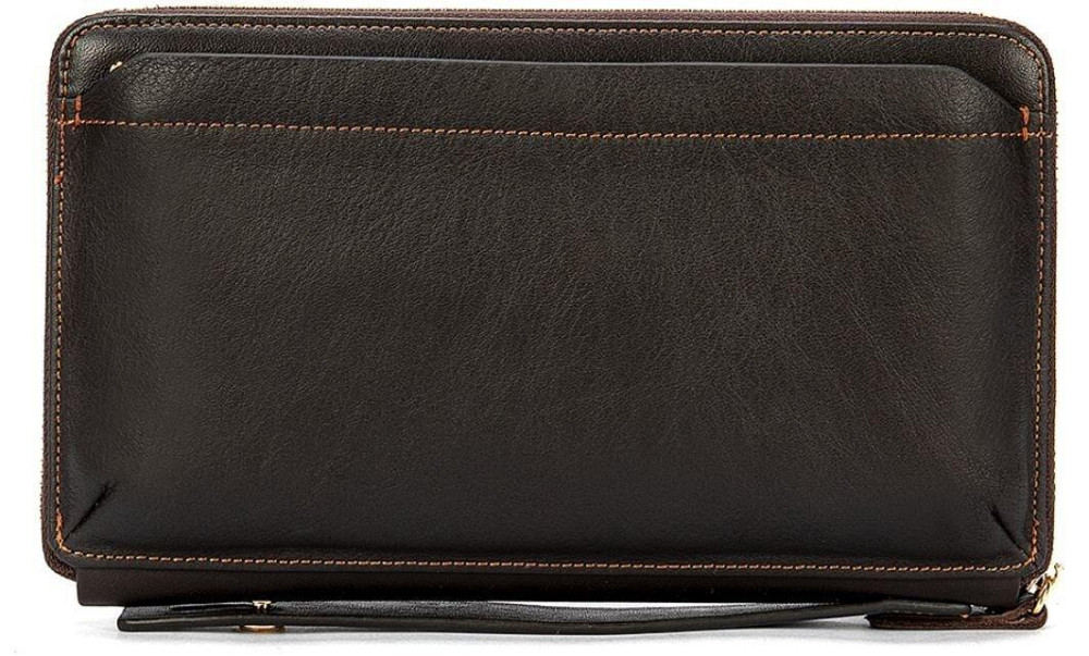 Чоловічий клатч-барсетка з ремінцем на руку Коричнева (Vintage) Київ - фото 6